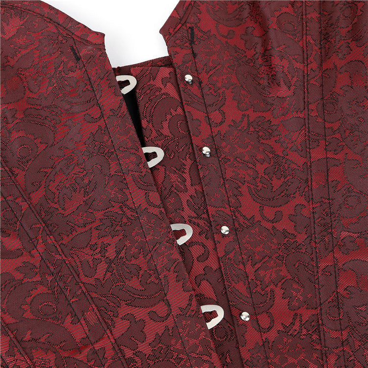New Dark Red Corset Body Support Chest Sculpting Bone Clothing.