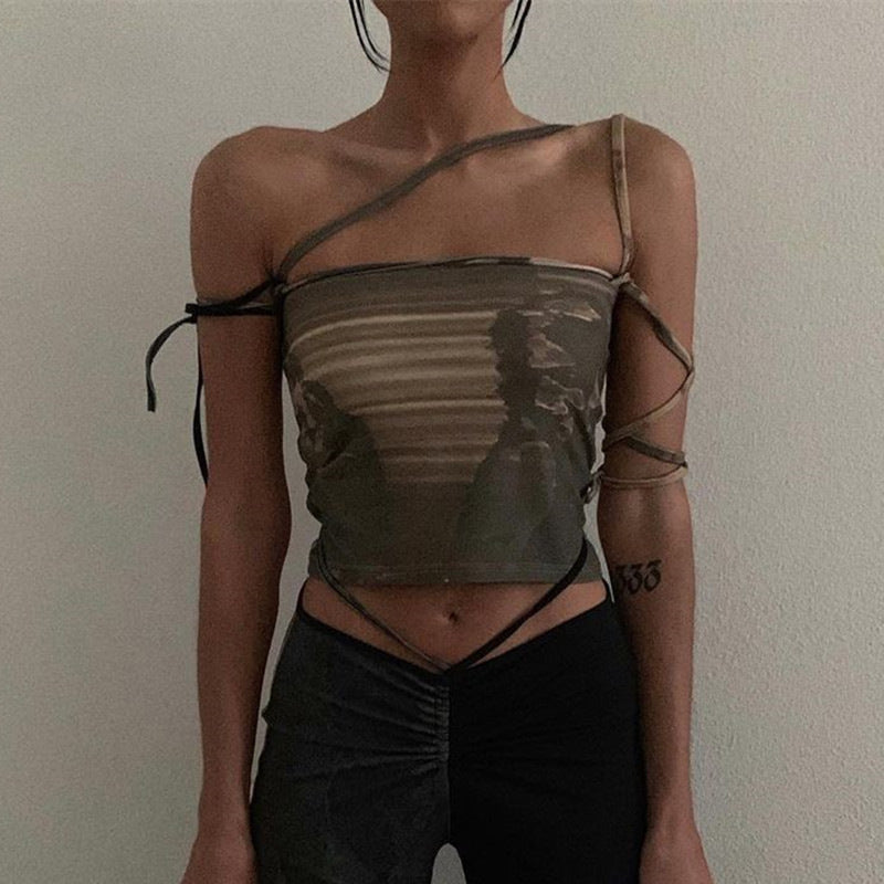 Retro Dark Green Short Oblique Shoulder Sling Women.