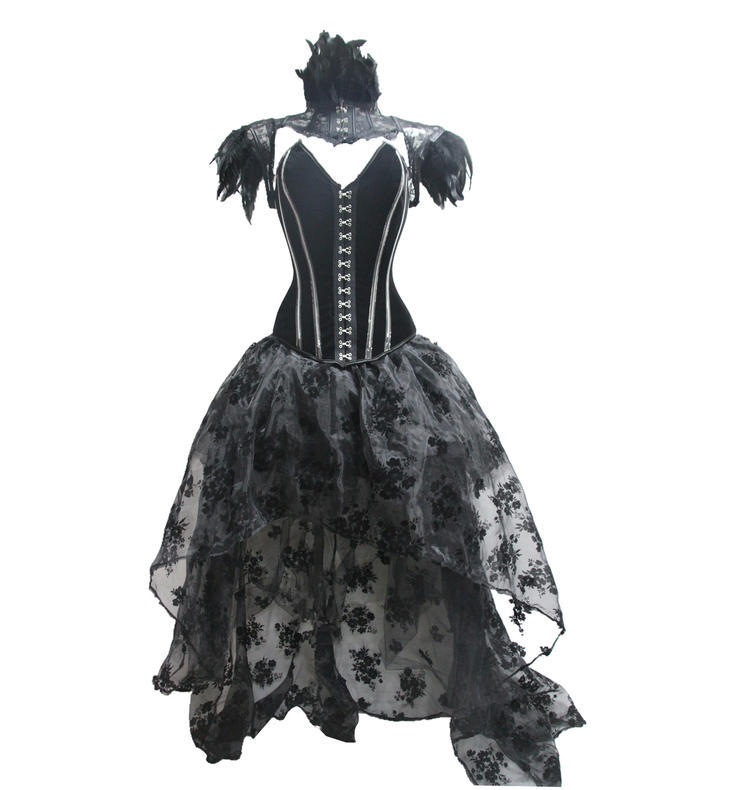 Gothic Floor-Length Skirt Punk Dark Stage Catwalk.