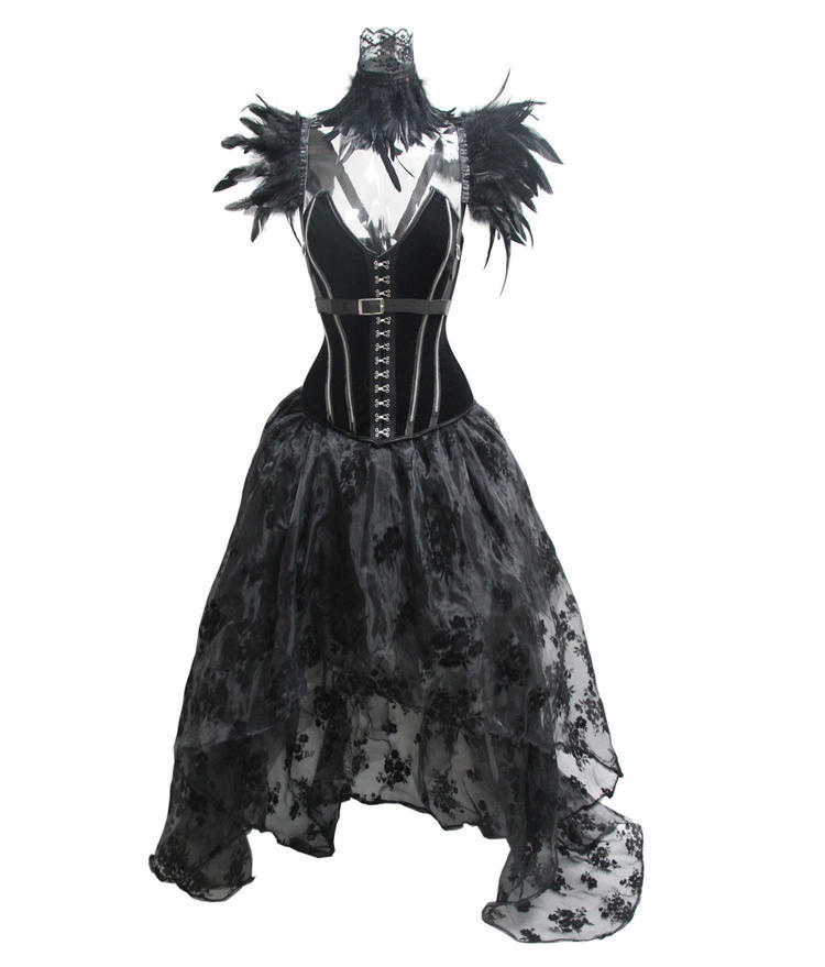 Gothic Floor-Length Skirt Punk Dark Stage Catwalk.