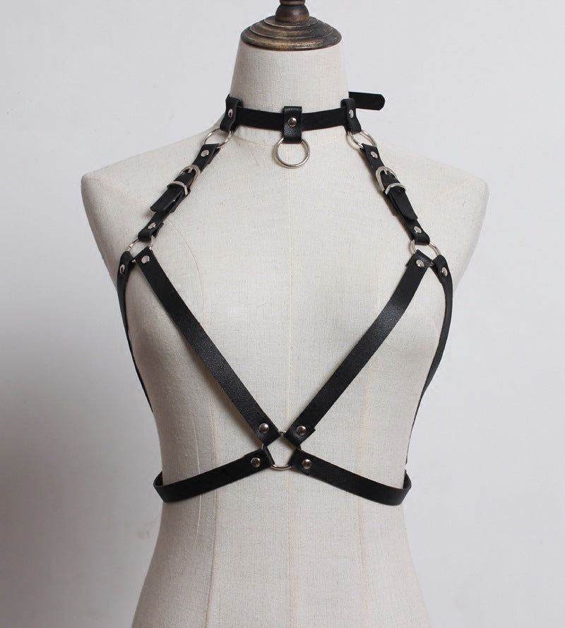 Gothic Harajuku Harness Cage Bra Underwear Alamode