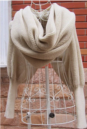 Sweater Scarf Cashmere Ladies Girl Woman Clothing Casual Wear Alamode