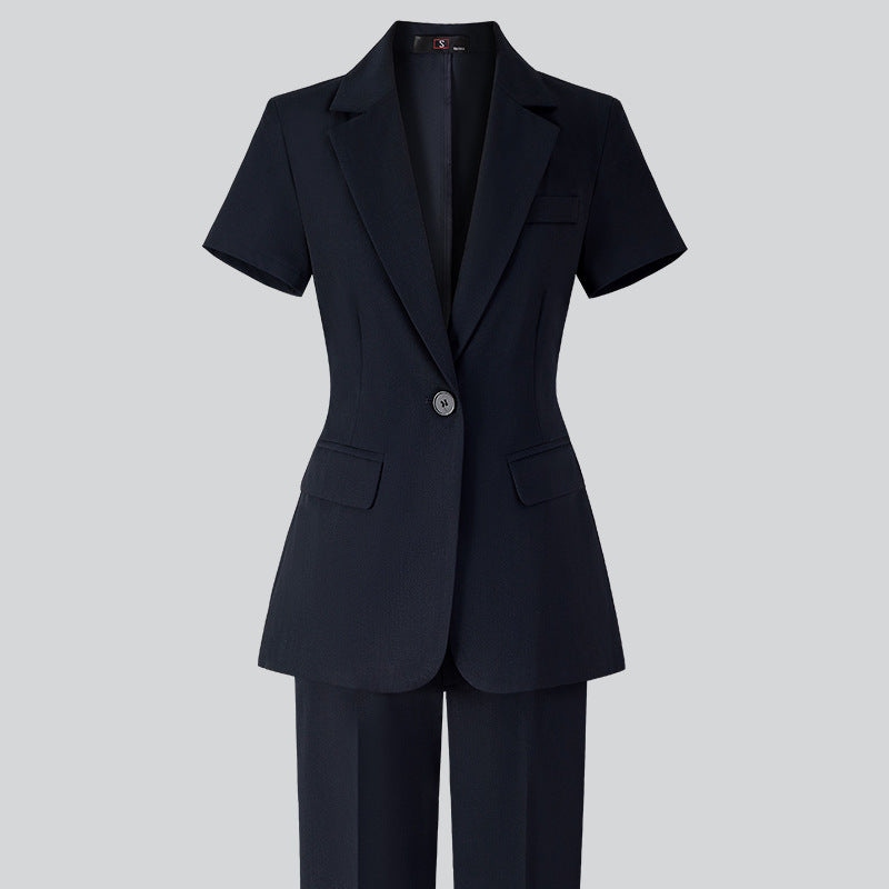 Women's Minimalist Formal Button Up Suit Jacket.