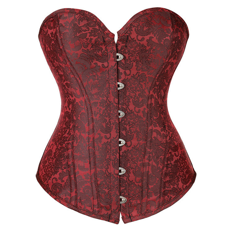 New Dark Red Corset Body Support Chest Sculpting Bone Clothing.