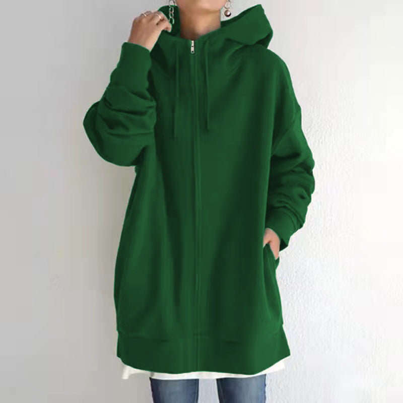 Women's Fuzzy Hoodies Long Sport Pullover Hoodie Full-Zip Hoodie Sweatshirt Alamode