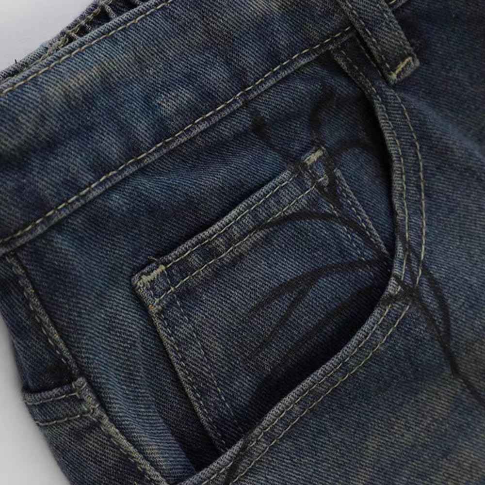 POHADON Y2K Blue Denim Shorts Summer Casual Loose Straight Leg Unisex Baggy Jeans Shorts Jorts Grunge Harajuku Streetwear