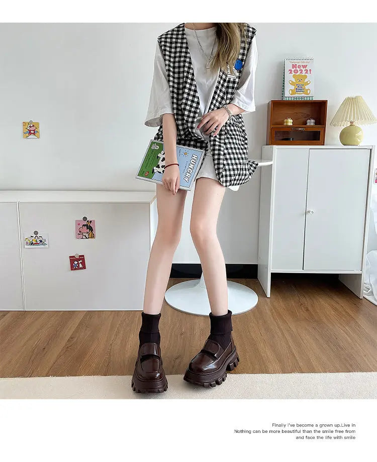 Elastic Thick Bottom All-match Increase Boots Women's Shoes Alamode