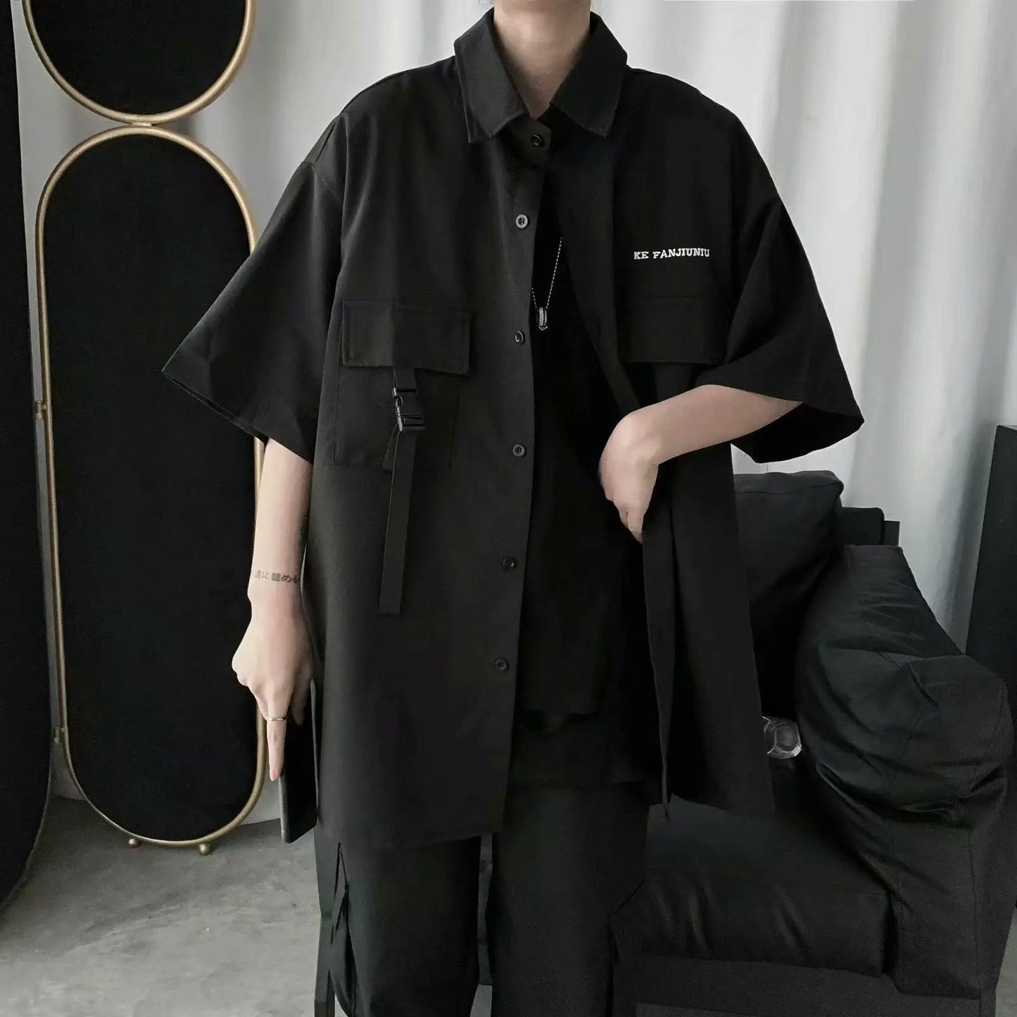 Vintage Functional Tooling Short-sleeved Top, Dark Funeral.