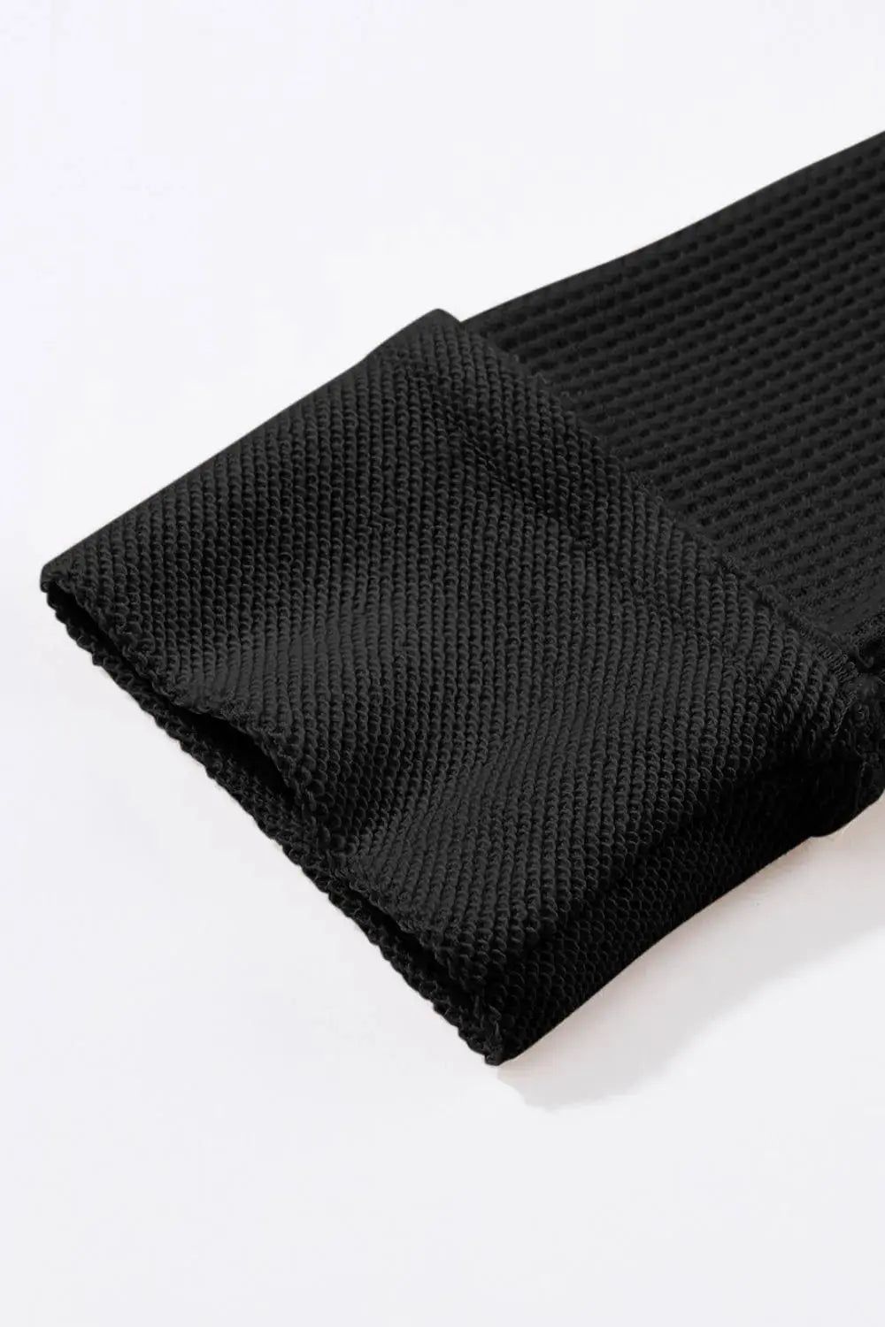 Waffle Knit Button Front Dress.