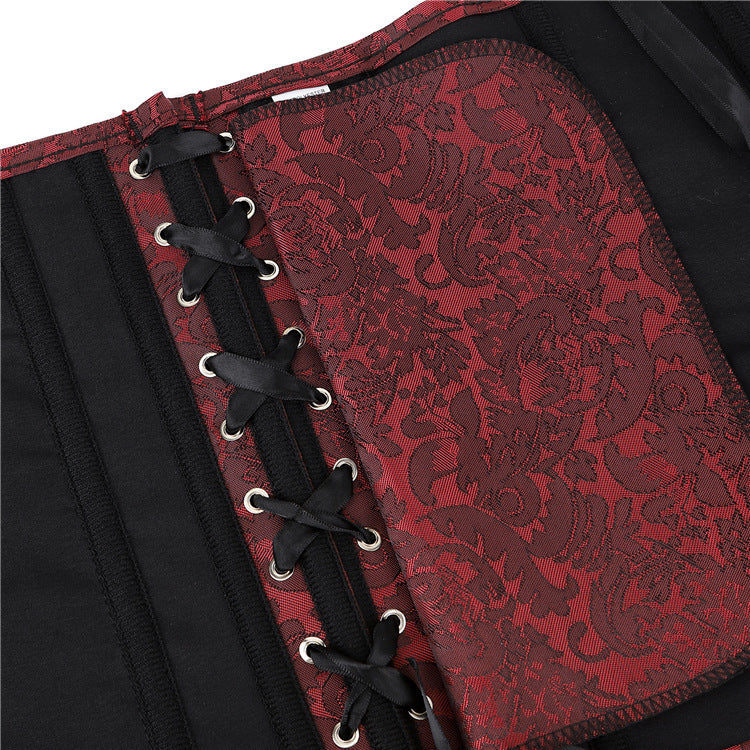 New Dark Red Corset Body Support Chest Sculpting Bone Clothing.
