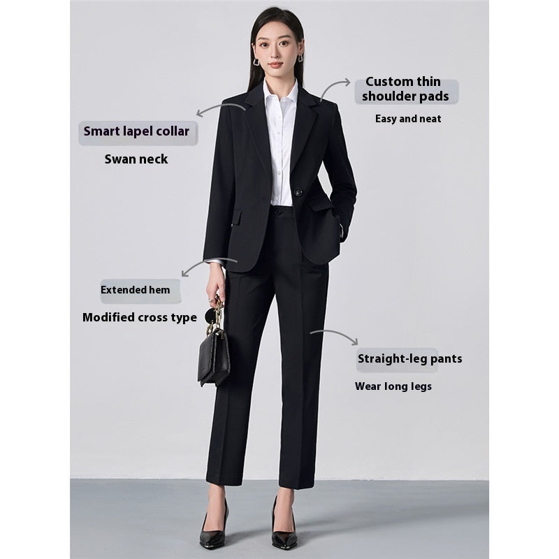 Women's Minimalist Formal Button Up Suit Jacket.