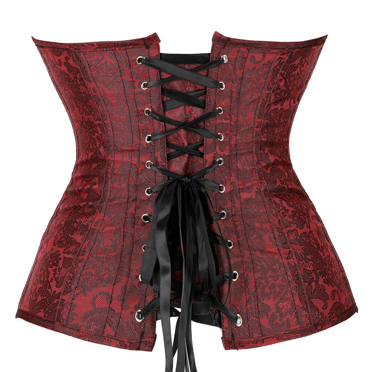 New Dark Red Corset Body Support Chest Sculpting Bone Clothing.