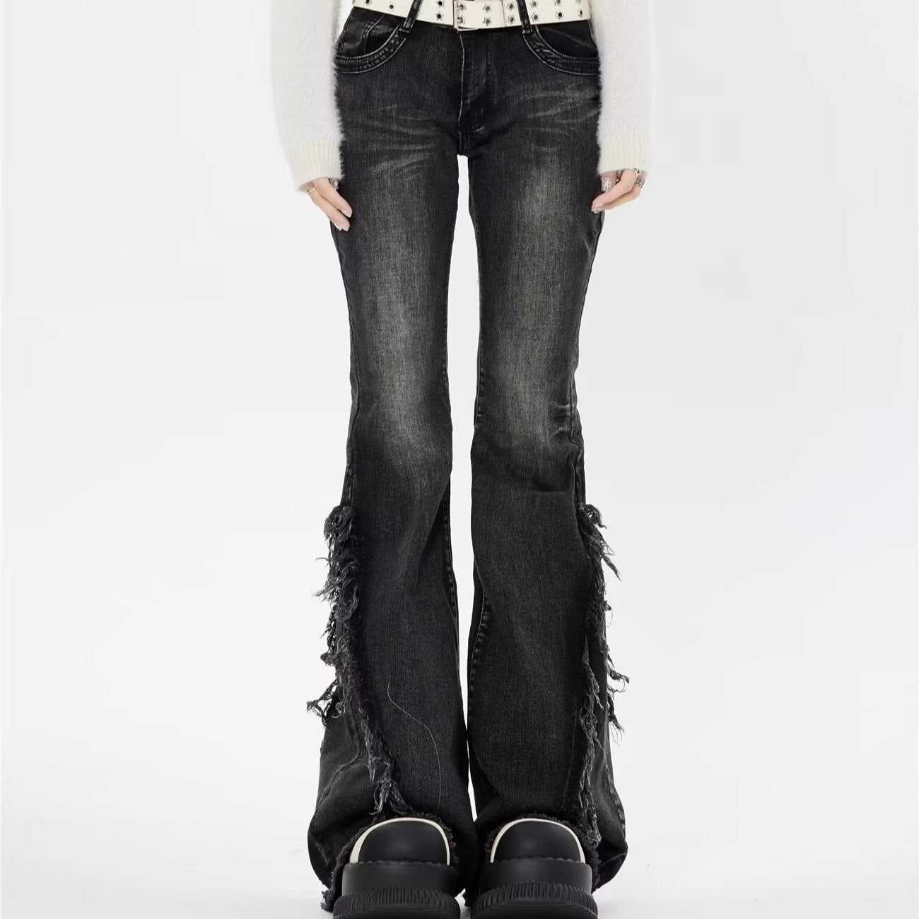 Fashion American Slightly Flared Jeans Women Alamode