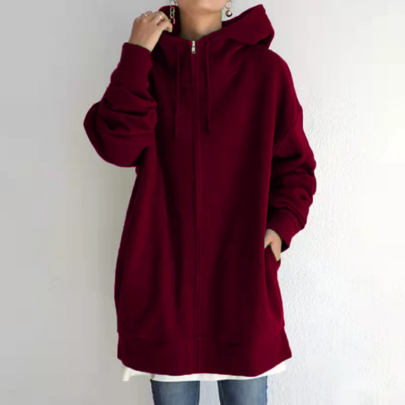 Women's Fuzzy Hoodies Long Sport Pullover Hoodie Full-Zip Hoodie Sweatshirt Alamode