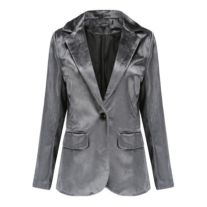 Popular Autumn And Winter Dark Green Velvet Suit.