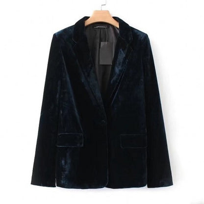 Popular Autumn And Winter Dark Green Velvet Suit.