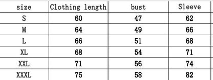 A sizing chart for the Faith Over Fear Christian Hoodie offers six sizes (S–XXXL) with clothing length, bust, and sleeve measurements in centimeters—making it easy to find your ideal fit for this inspirational Bible verse sweatshirt.