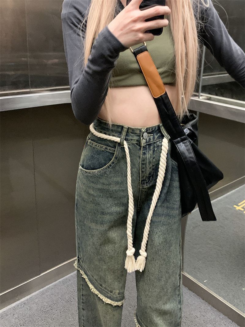 Women's Raw Hem Vintage Jeans Alamode