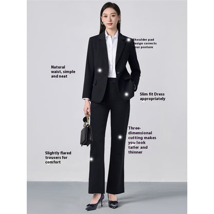 Women's Minimalist Formal Button Up Suit Jacket.