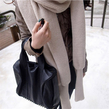 Sweater Scarf Cashmere Ladies Girl Woman Clothing Casual Wear Alamode