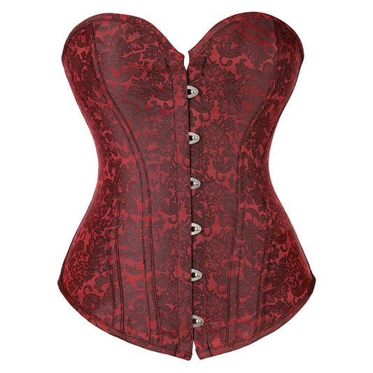 New Dark Red Corset Body Support Chest Sculpting Bone Clothing.