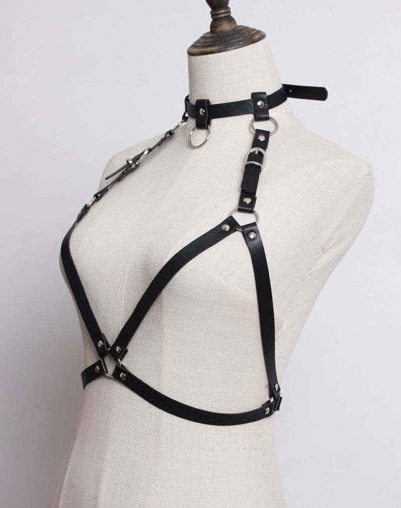 Gothic Harajuku Harness Cage Bra Underwear Alamode