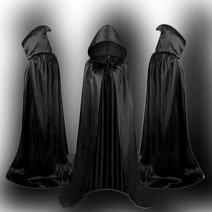 Halloween Cloak Costumes Wizard Cloak For Children Hooded Capes Mantle Black Party Decoration Alamode