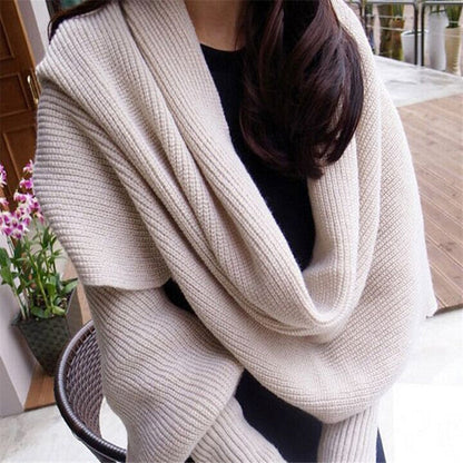 Sweater Scarf Cashmere Ladies Girl Woman Clothing Casual Wear Alamode