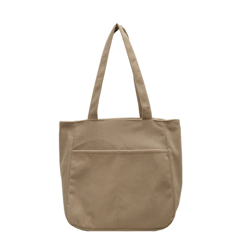 Women's Fashion Large Capacity Corduroy Shoulder Messenger Bag Alamode