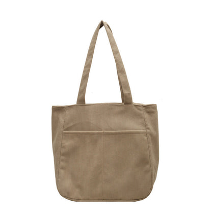 Women's Fashion Large Capacity Corduroy Shoulder Messenger Bag Alamode