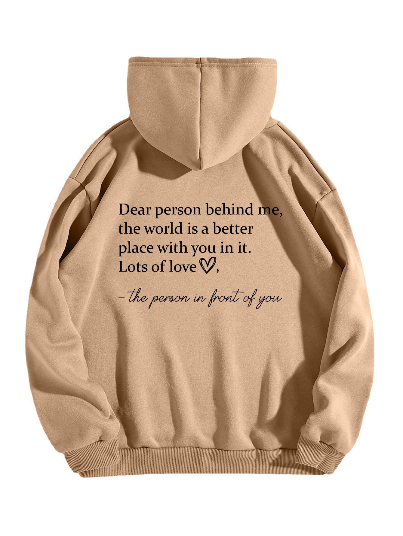 Dear Person Behind Me Hoodie Plain Letter Sweater Alamode