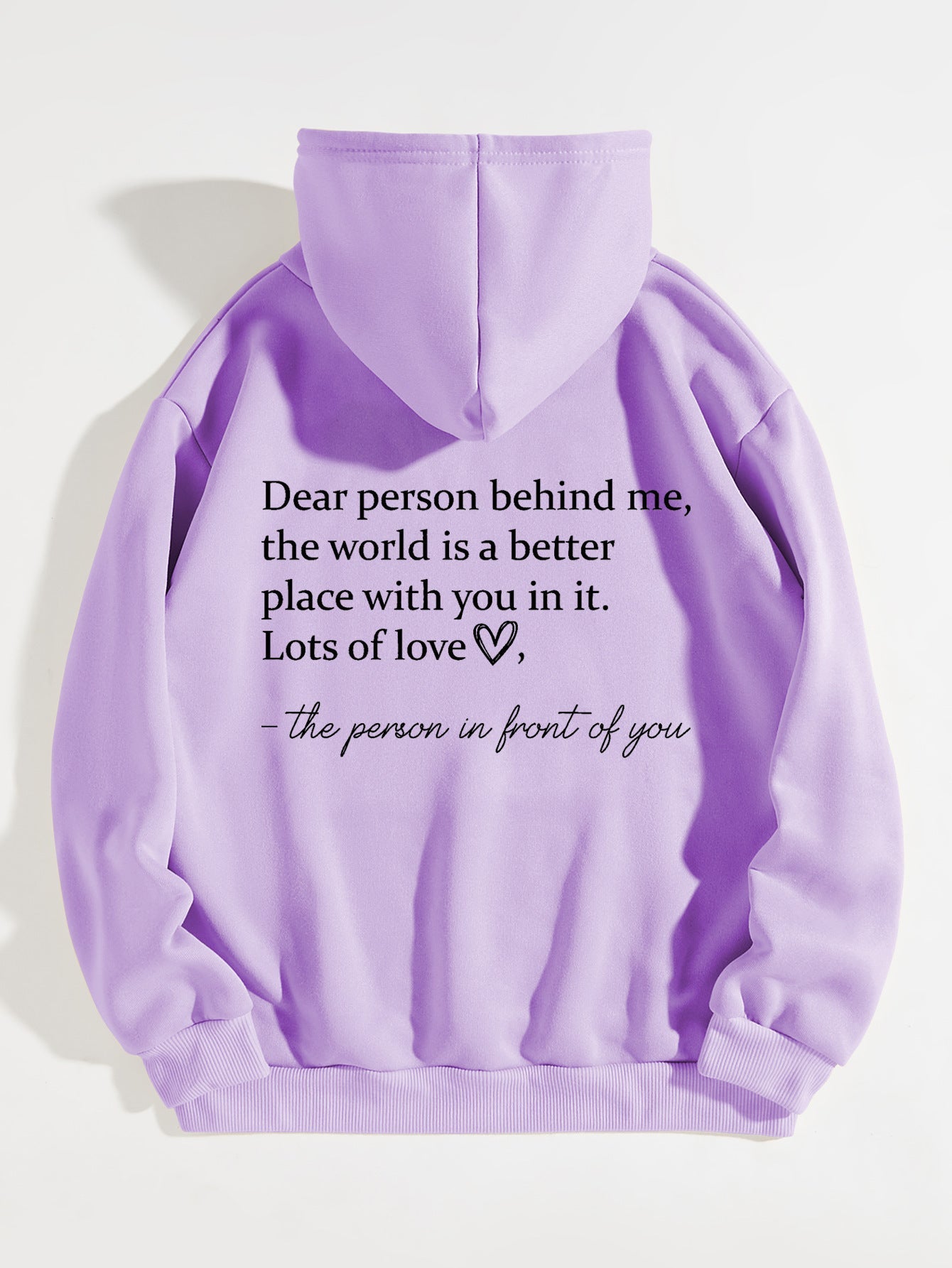 Dear Person Behind Me Hoodie Plain Letter Sweater Alamode