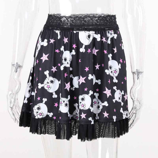 Europe And The United States Dark Black Cute Soft Cute Girl Heart Skull Sling Female.