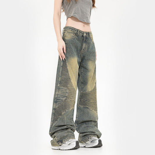 Straight Jeans Washed Yellow Mud Jeans Alamode