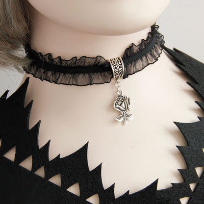 Exaggerated Jewelry Vampire Goth Dark Necklace Alamode