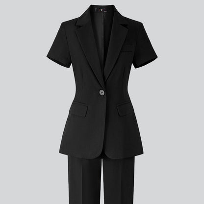 Women's Minimalist Formal Button Up Suit Jacket.
