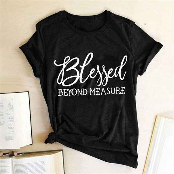 Blessed Measure Women'S T-Shirt Harajuku Aesthetic Top Graphic T-Shirt Women'S Short Sleeve Round Neck Women'S Clothing - The elite ways