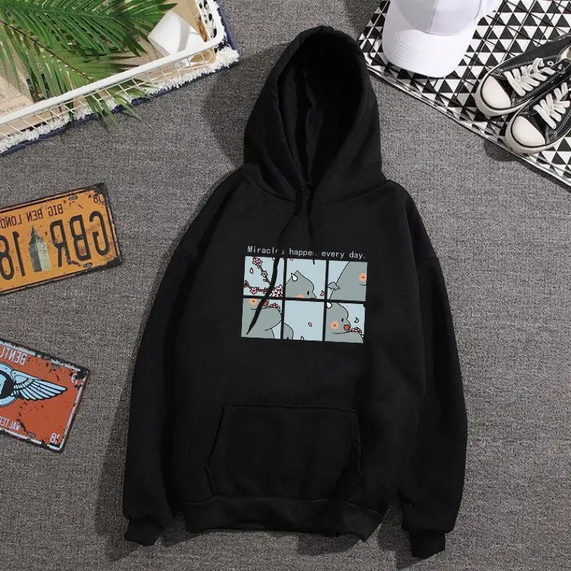 Coat Harajuku Style Loose Long-sleeved Top Trendy Alamode