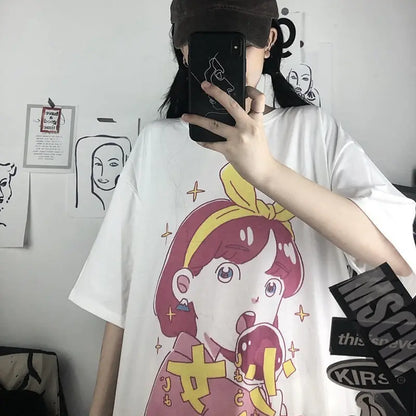 Cool And Loose Harajuku Style Student Top Alamode
