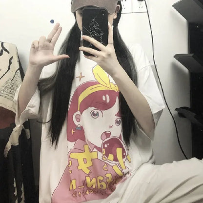 Cool And Loose Harajuku Style Student Top Alamode