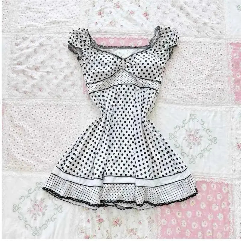 Cute Harajuku casual fashion solid color Y2K Women's dress Harajuku emo girls punk vintage kawaii chic aesthetic suspender dress