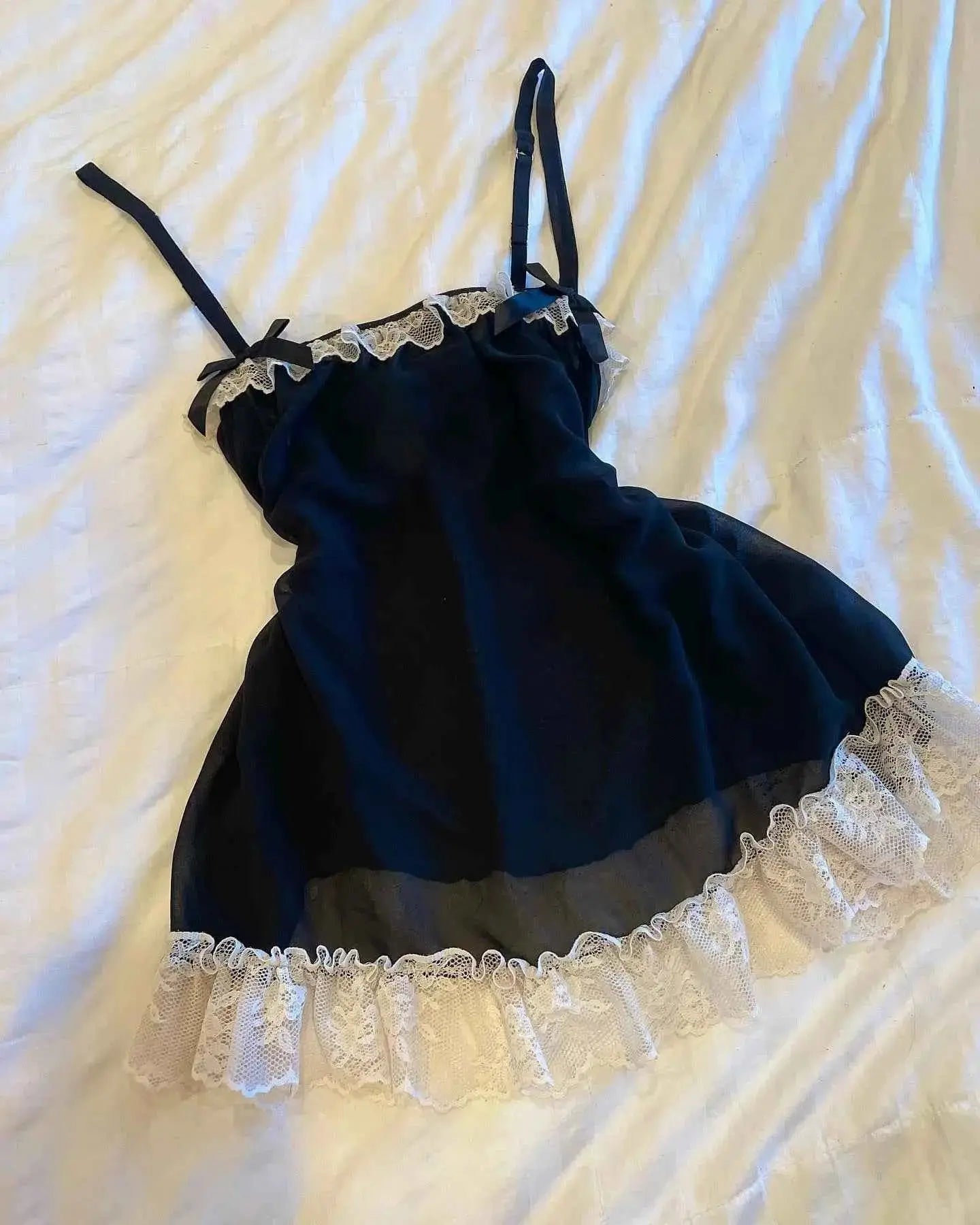 Cute Harajuku casual fashion solid color Y2K Women's dress Harajuku emo girls punk vintage kawaii chic aesthetic suspender dress