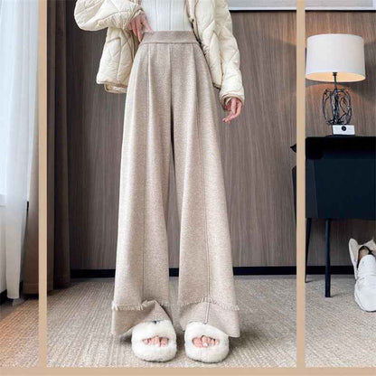 Draping Effect Soft Glutinous Mop Casual Trousers - The elite ways