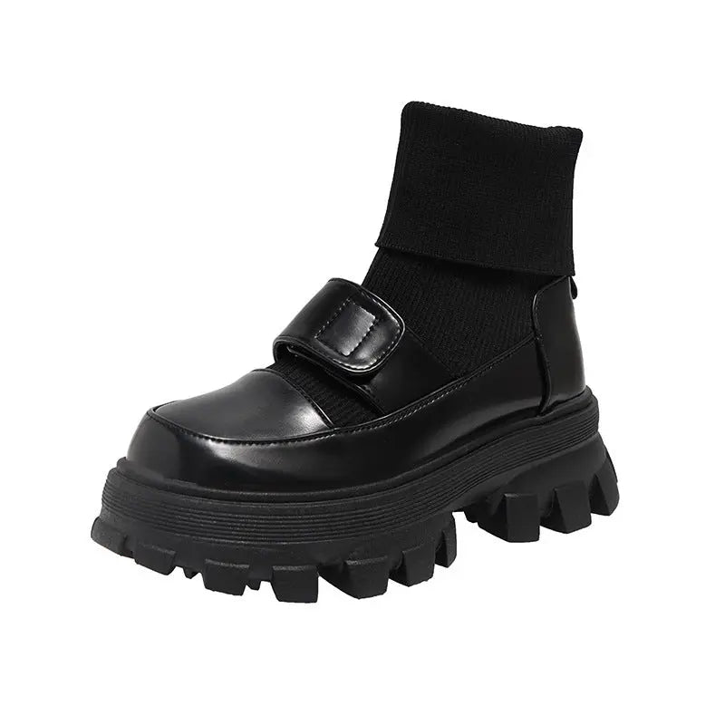 Elastic Thick Bottom All-match Increase Boots Women's Shoes Alamode