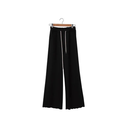 Elastic Waist Drawstring Slimming Trousers Alamode