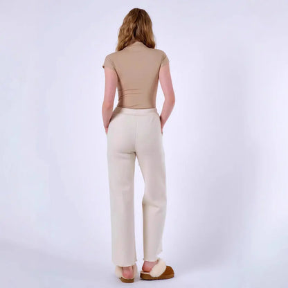 Elastic Waist Drawstring Slimming Trousers Alamode