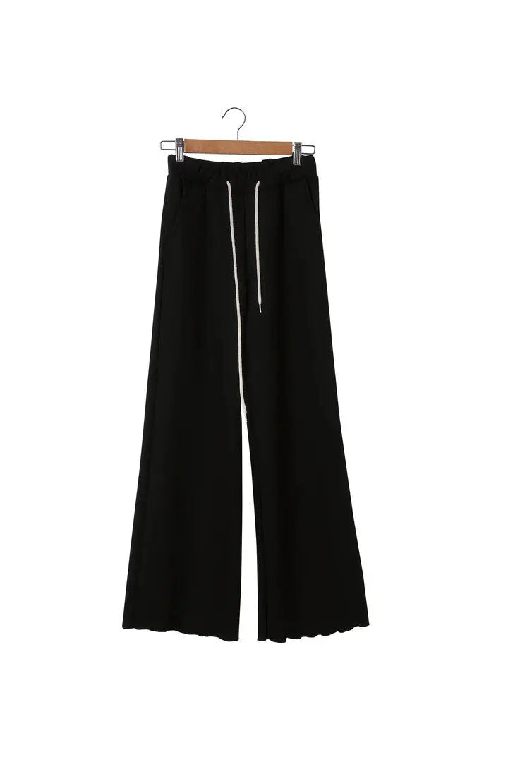 Elastic Waist Drawstring Slimming Trousers Alamode