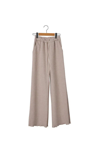 Elastic Waist Drawstring Slimming Trousers Alamode