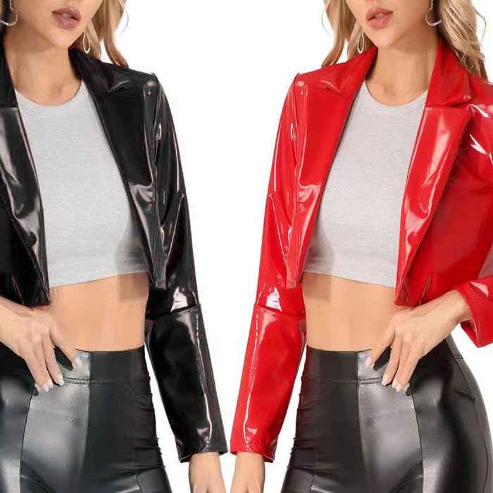 European And American Jacket Short Motorcycle Midriff Outfit Coat - The elite ways