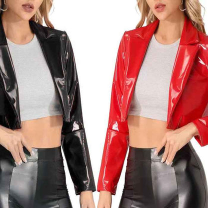 European And American Jacket Short Motorcycle Midriff Outfit Coat - The elite ways